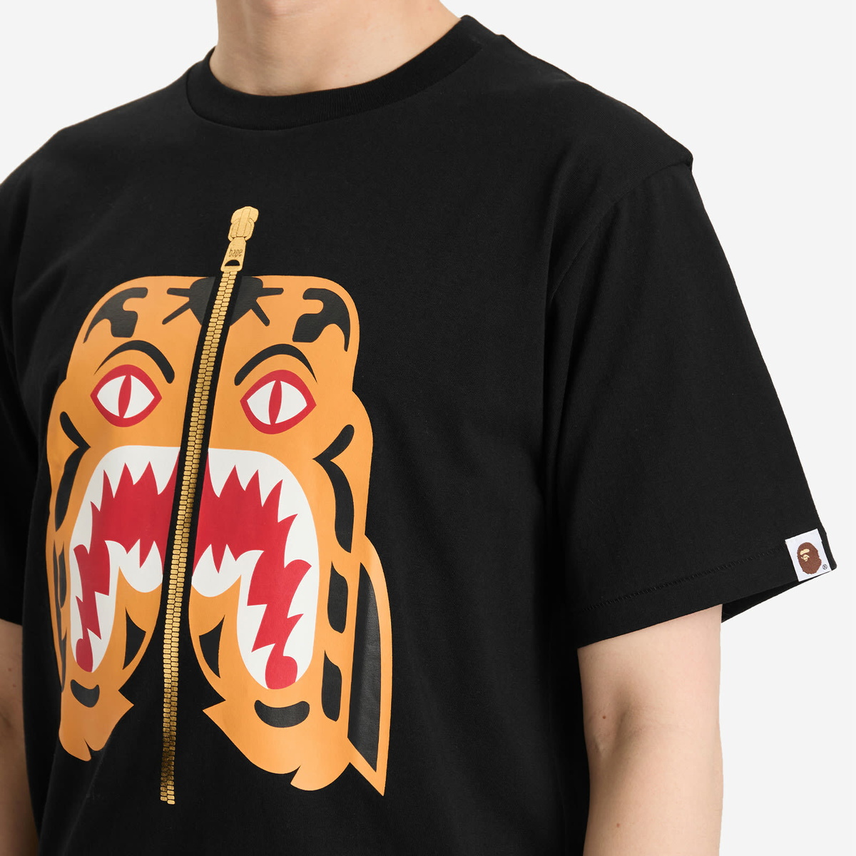 A Bathing Ape Men's Colors Tiger T-Shirt in Black