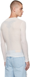 Dion Lee White Croc Long Sleeve T-Shirt