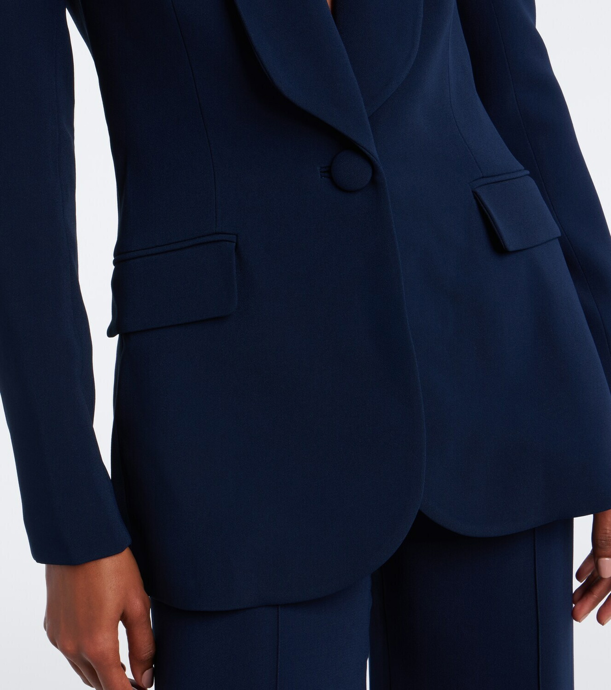 Elie Saab Floral-appliqué cady blazer