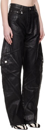 AMIRI Black Waxed Paneled Jeans