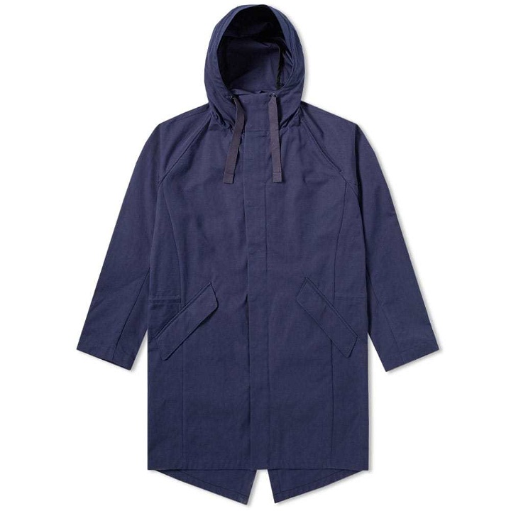Photo: Norse Projects Halmstad Cotton Parka Blue