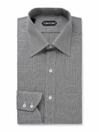 TOM FORD - Prince of Wales Checked Cotton-Poplin Shirt - Gray