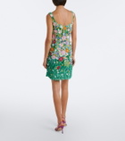 Là Fuori Embellished floral-appliqué minidress