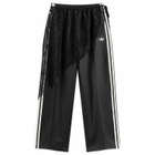 Adidas Women's 2 in 1 Lace Firebird Track Pant in Black