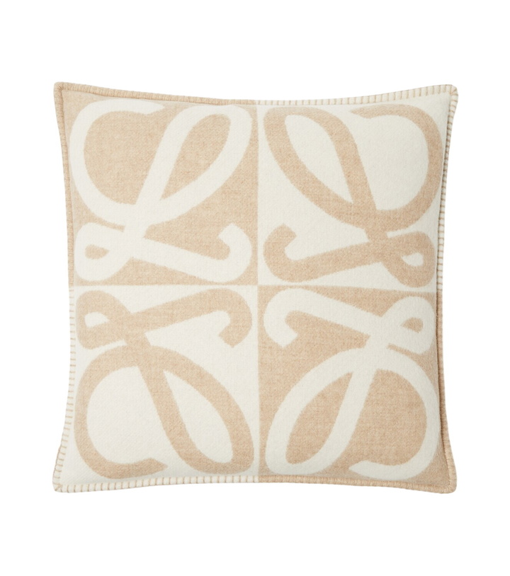 Photo: Loewe Anagram wool and cashmere jacquard cushion
