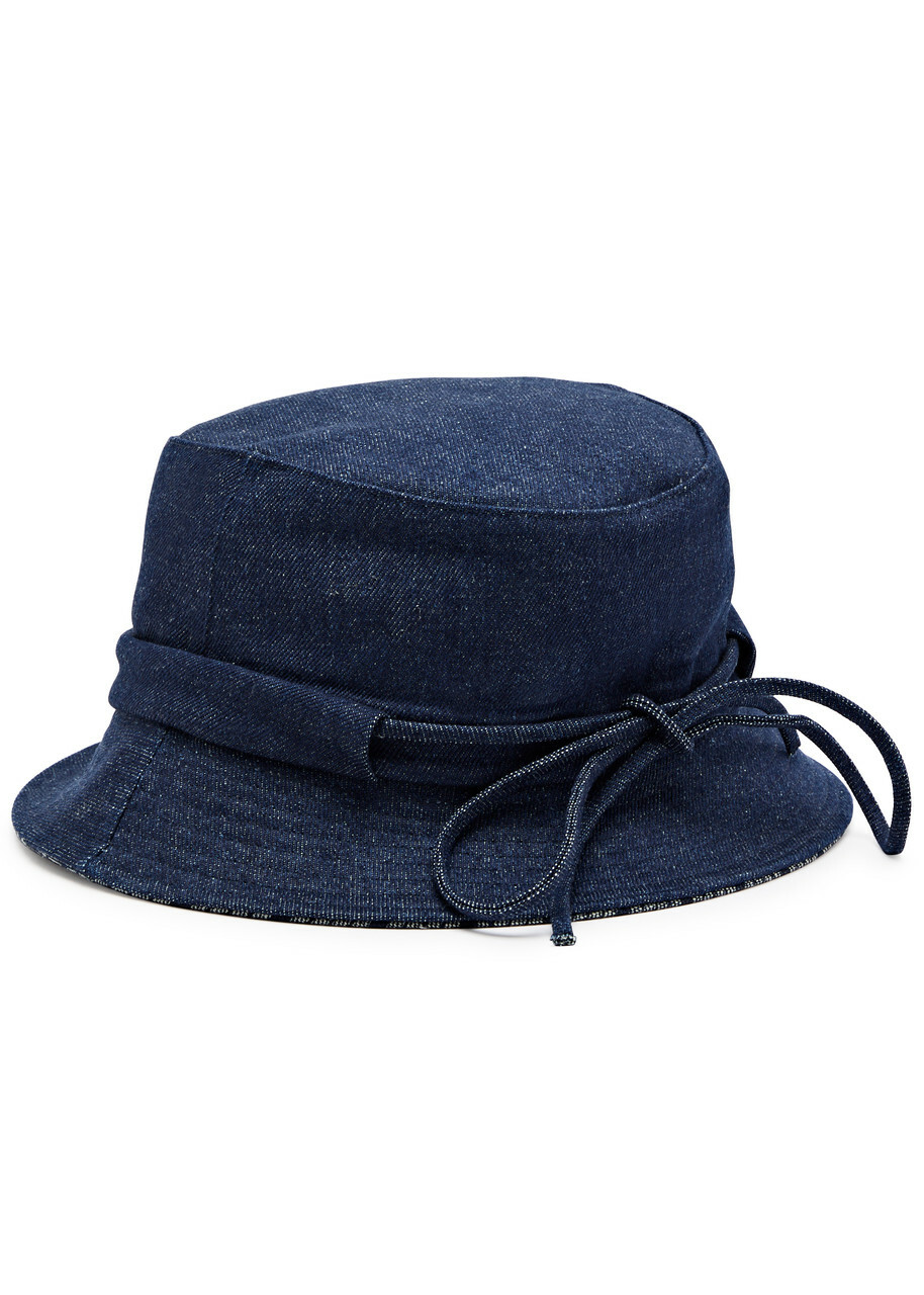Jacquemus Navy Blue Denim Bucket Hat The de-Nîmes denim bucket hat by JACQUEMUS | Official website main image 2