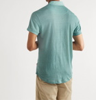 Orlebar Brown - Sebastian Slim-Fit Mélange Linen Polo Shirt - Green