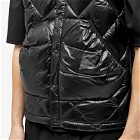And Wander Men's Diamond Stitch Down Vest in Black