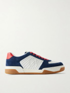 Valentino Garavani - Sparry Leather and Suede Sneakers - Blue