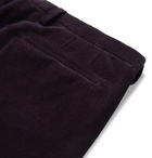 Paul Smith - Aubergine Slim-Fit Cotton and Cashmere-Blend Corduroy Suit Trousers - Purple