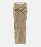 Dodo Bar Or Sequined gathered midi skirt