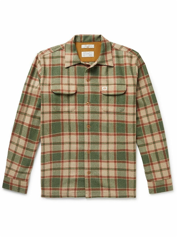 Photo: Nudie Jeans - Sten Checked Wool-Blend Flannel Shirt - Green