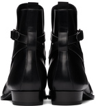 Saint Laurent Black Smooth Wyatt Jodhpur Boots