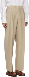 AURALEE Beige Creased Trousers