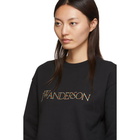 JW Anderson Black Embroidery Logo Sweatshirt