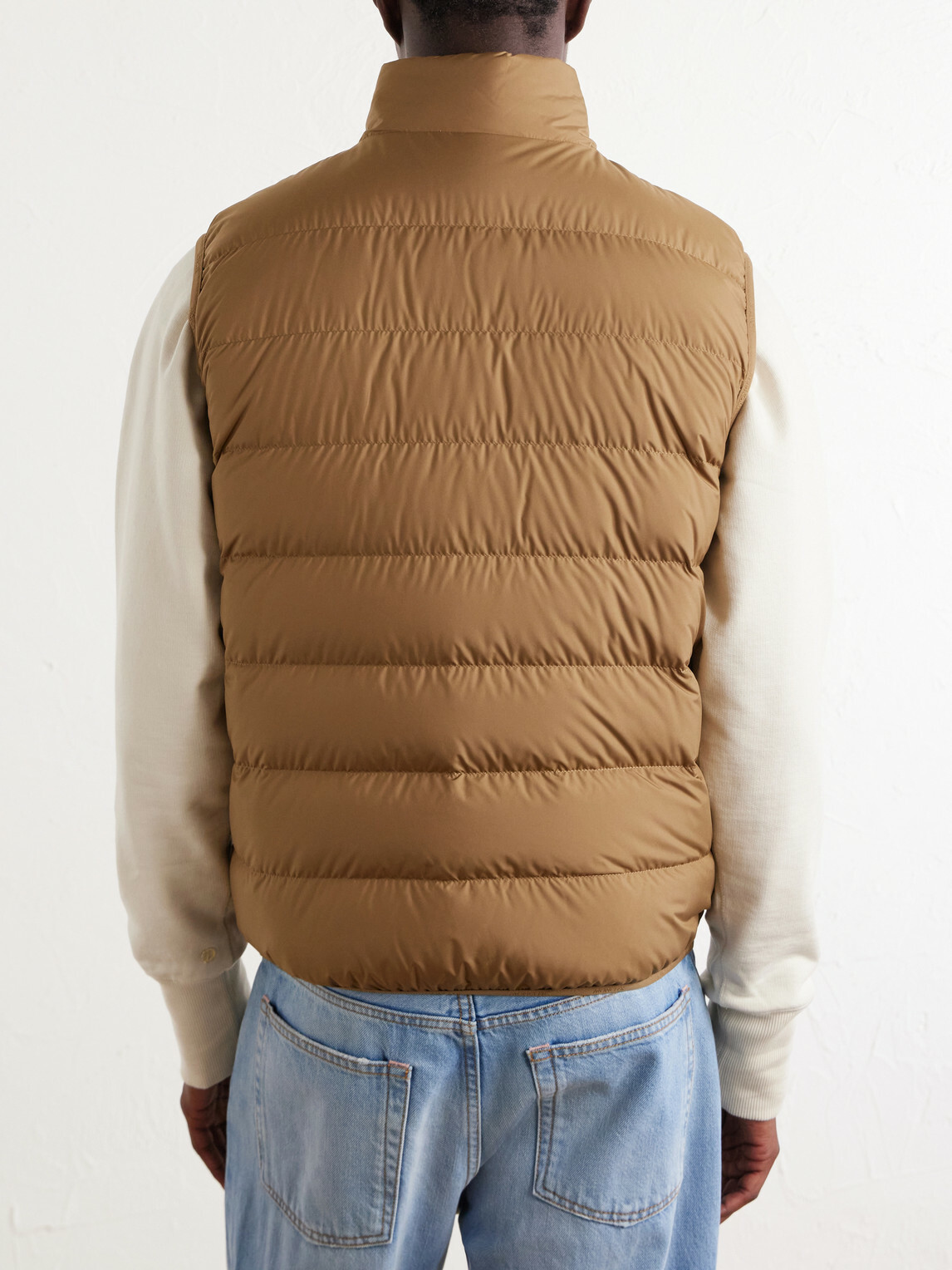 Moncler - Logo-Appliquéd Quilted Shell Down Gilet - Brown