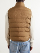 Moncler - Logo-Appliquéd Quilted Shell Down Gilet - Brown