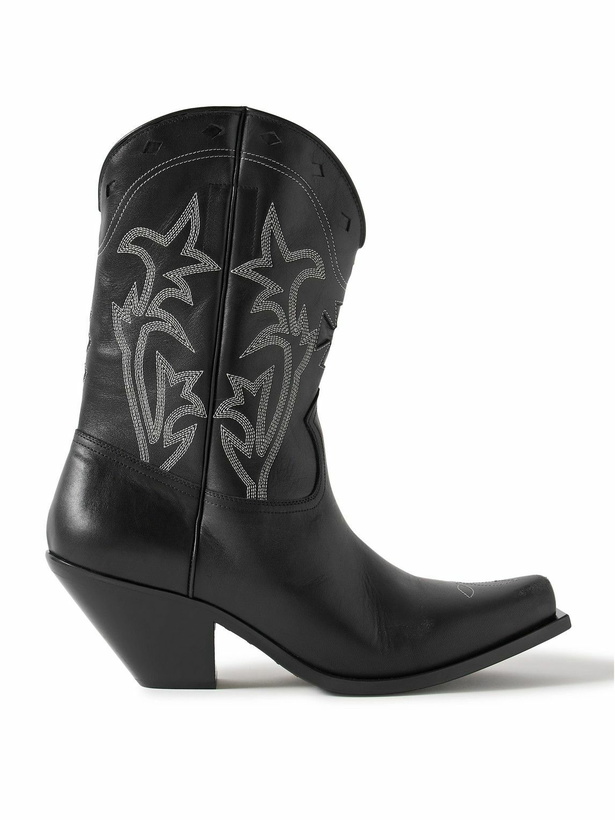 Photo: Enfants Riches Déprimés - Swiss Cowboy Embroidered Leather Boots - Black