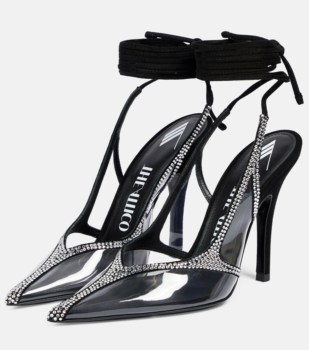 The Attico Venus crystal-embellished pumps The Attico The Attico Venus crystal-embellished pumps The Attico