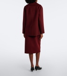 'S Max Mara Belted virgin wool pencil skirt