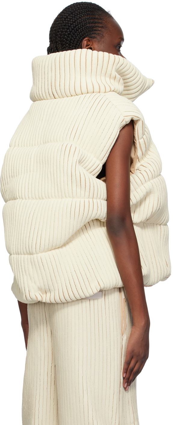 Stanley Raffington SSENSE Exclusive Off-White & Beige Vest