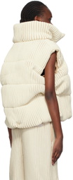 Stanley Raffington SSENSE Exclusive Off-White & Beige Vest