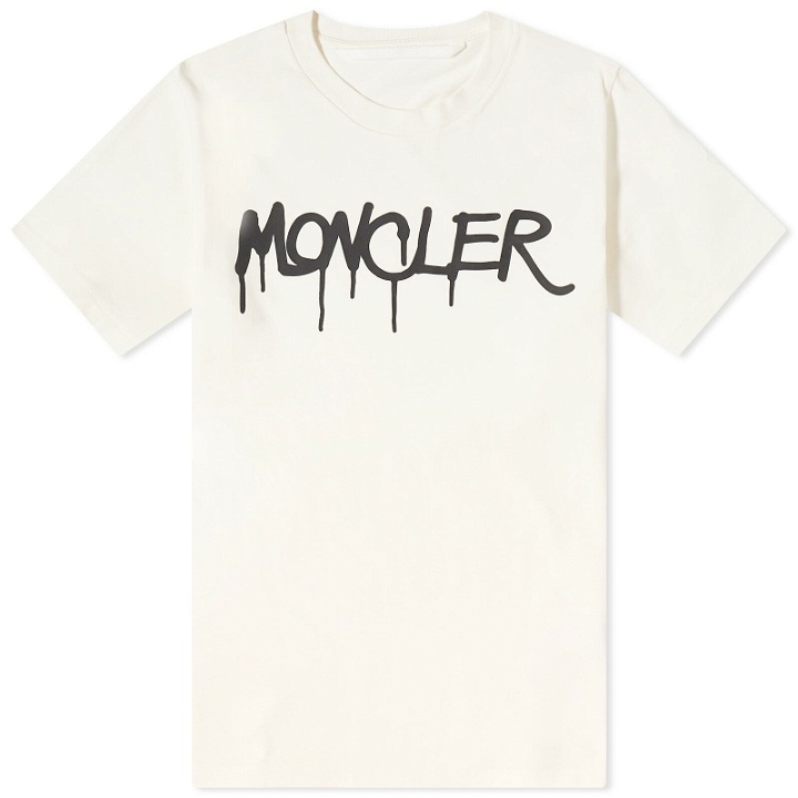 Photo: Moncler Men's Graffiti Logo T-Shirt in White