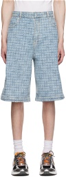 Givenchy Blue 4G Denim Shorts