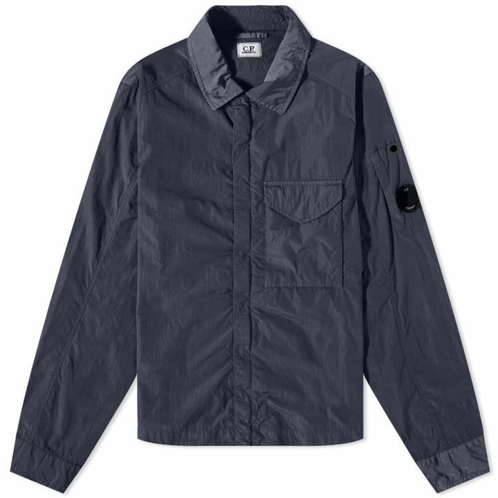 Photo: C.P. Company Men's Chrome-R Zip Overshirt in Total Eclipse