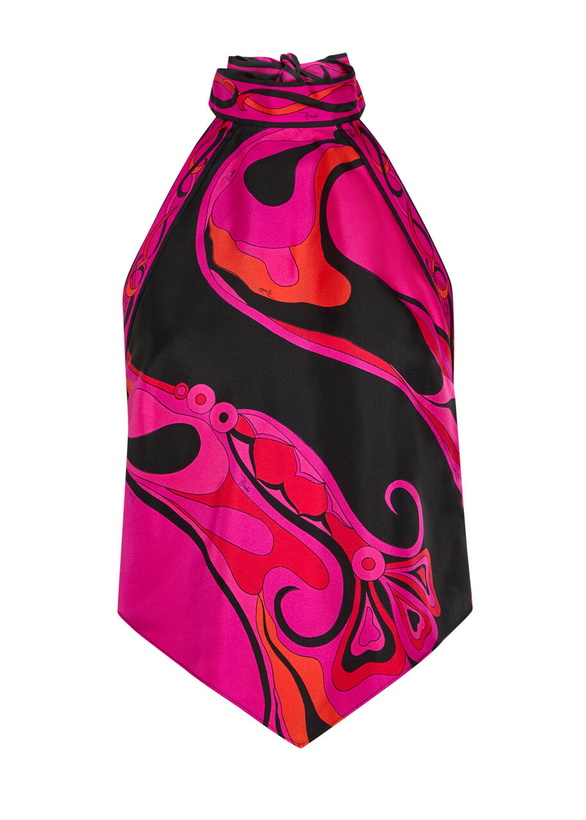 Photo: Pucci Printed Silk top Pink