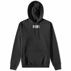 VTMNTS Men's Big Rubber Patch Popover Hoody in Black/White