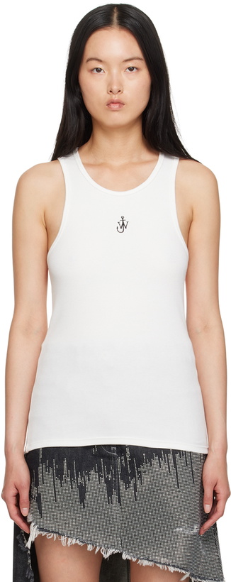 Photo: JW Anderson White Printed Tank Top