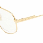 Bottega Veneta Eyewear BV1196O Optical Glasses in Gold/Transparent