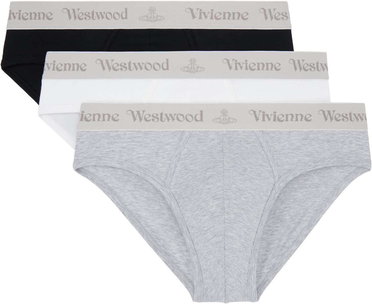 下着・アンダーウェア M1014 Vivienne Westwood TWO-PACK Briefs Vivienne Westwood Orb-motif Briefs (pack Of two) | Black