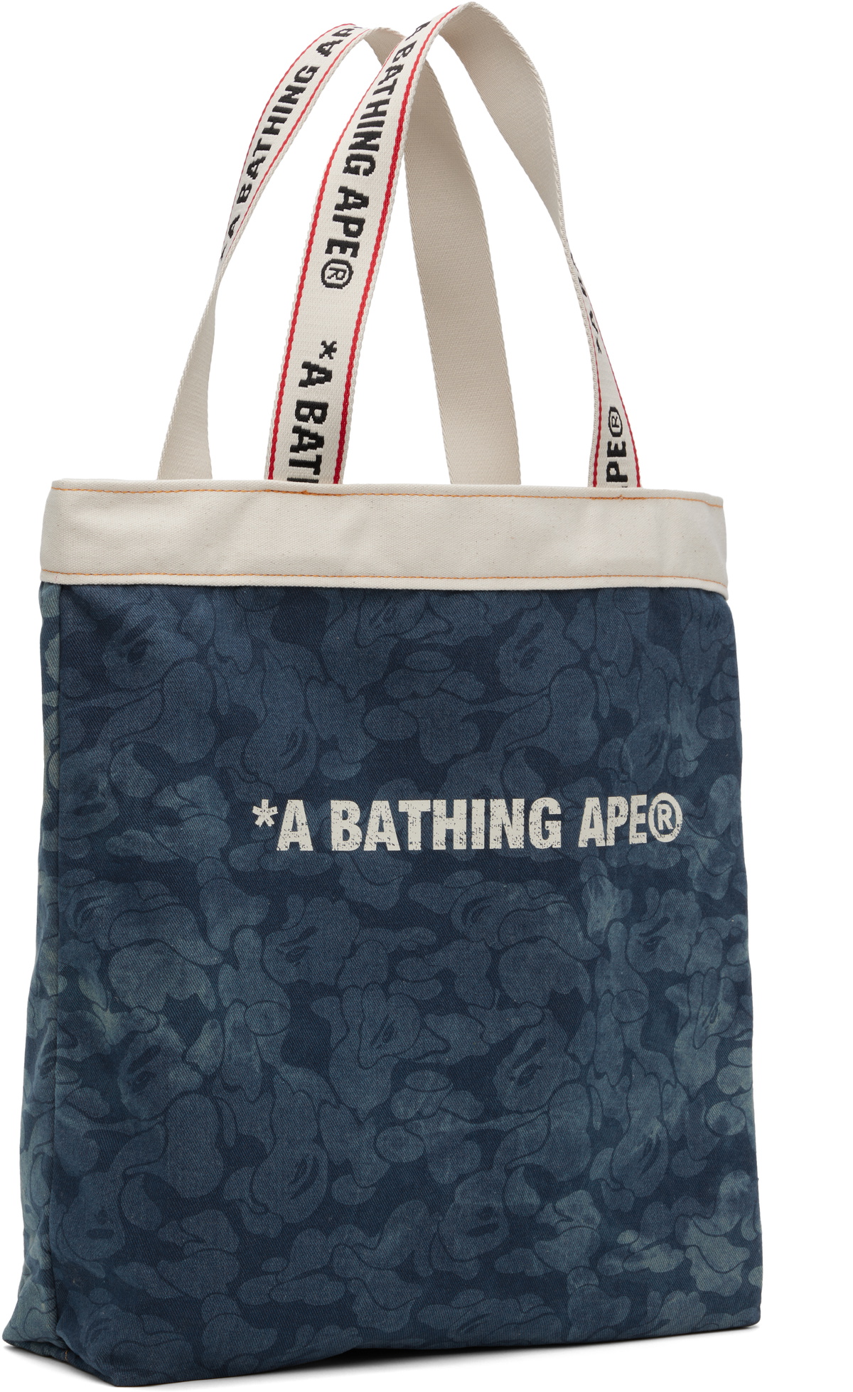BAPE Blue Solid Camo Denim Tote A Bathing Ape