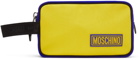 Moschino Blue & Yellow Canvas Pouch