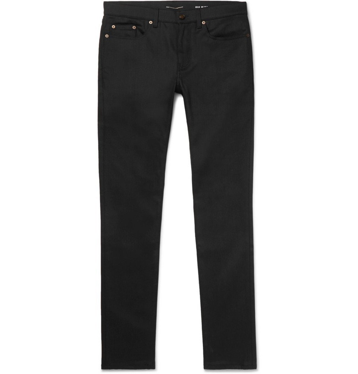 Photo: Saint Laurent - Skinny-Fit 15cm Hem Stretch-Denim Jeans - Men - Black
