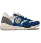 visvim - Roland Leather-Trimmed Suede and Mesh Sneakers - Blue