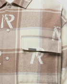 Represent All Over Initial Flannel Shirt Beige - Mens - Overshirts