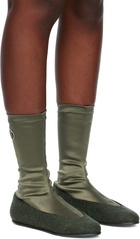 Kiko Kostadinov Khaki Proxima Low Ballerina Boots