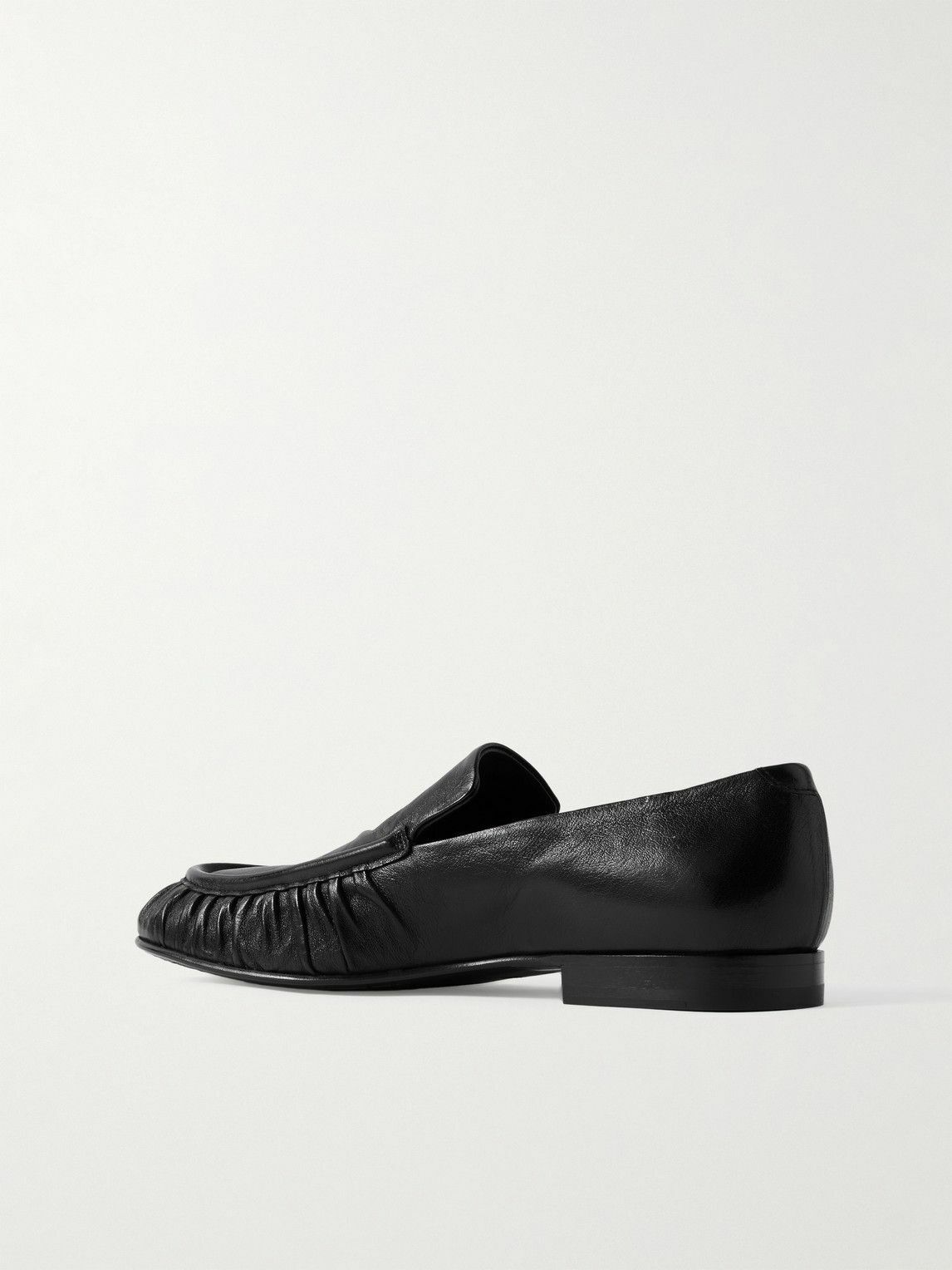Officine Creative - Harley 003 Gathered Leather Loafers - Black