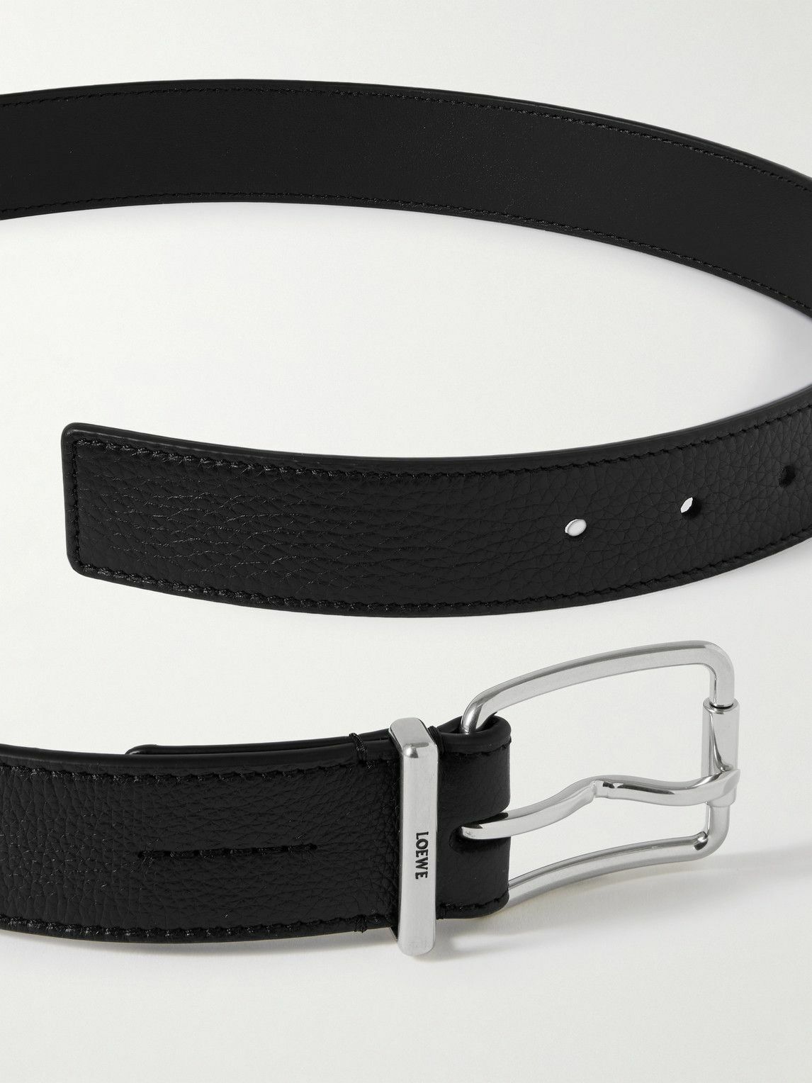 LOEWE - Essential 3.2cm Full-Grain Leather Belt - Black