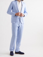 OLIVER SPENCER - Linen Suit Trousers - Blue