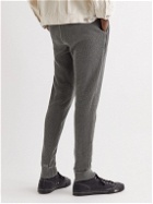 COTTLE - Noel Slim-Fit Tapered Organic Cotton and Silk-Blend Drawstring Sweatpants - Gray