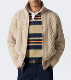 Polo Ralph Lauren Aran-knit wool and alpaca zip-up sweater