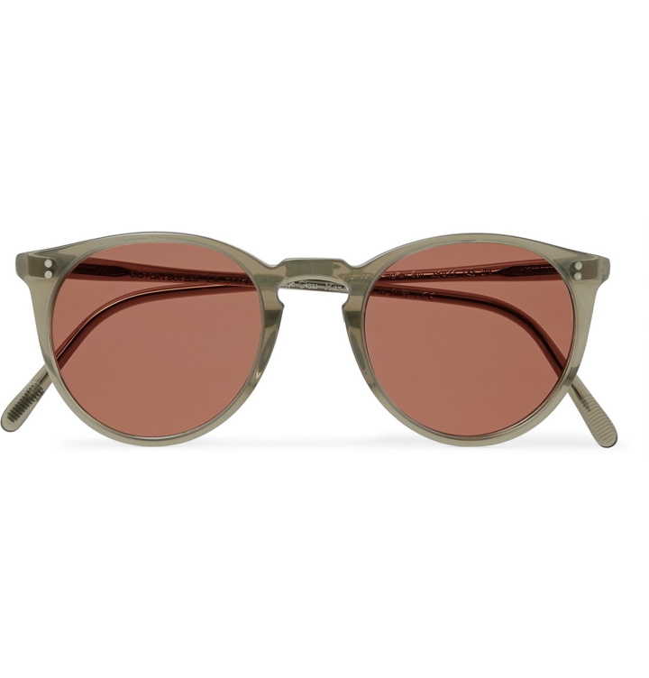 Photo: Oliver Peoples - O'Malley Round-Frame Acetate Sunglasses - Green