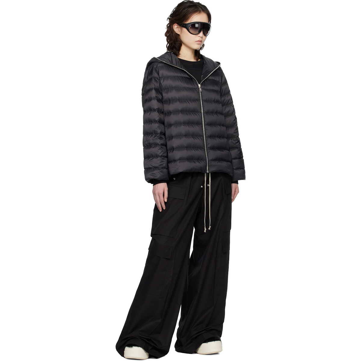 Rick Owens Moncler + Rick Owens Black Ziplock Down Jacket