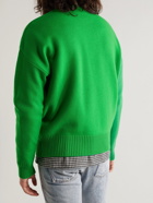 AMI PARIS - Logo-Intarsia Virgin Wool Sweater - Green
