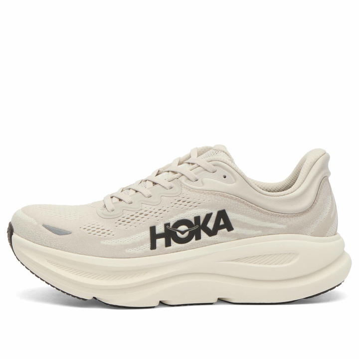 Photo: Hoka One One Men's Bondi 9 Sneaker in River Rock Grey/Alabaster