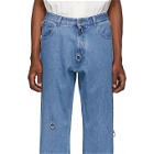 Raf Simons Blue Relaxed-Fit Jeans